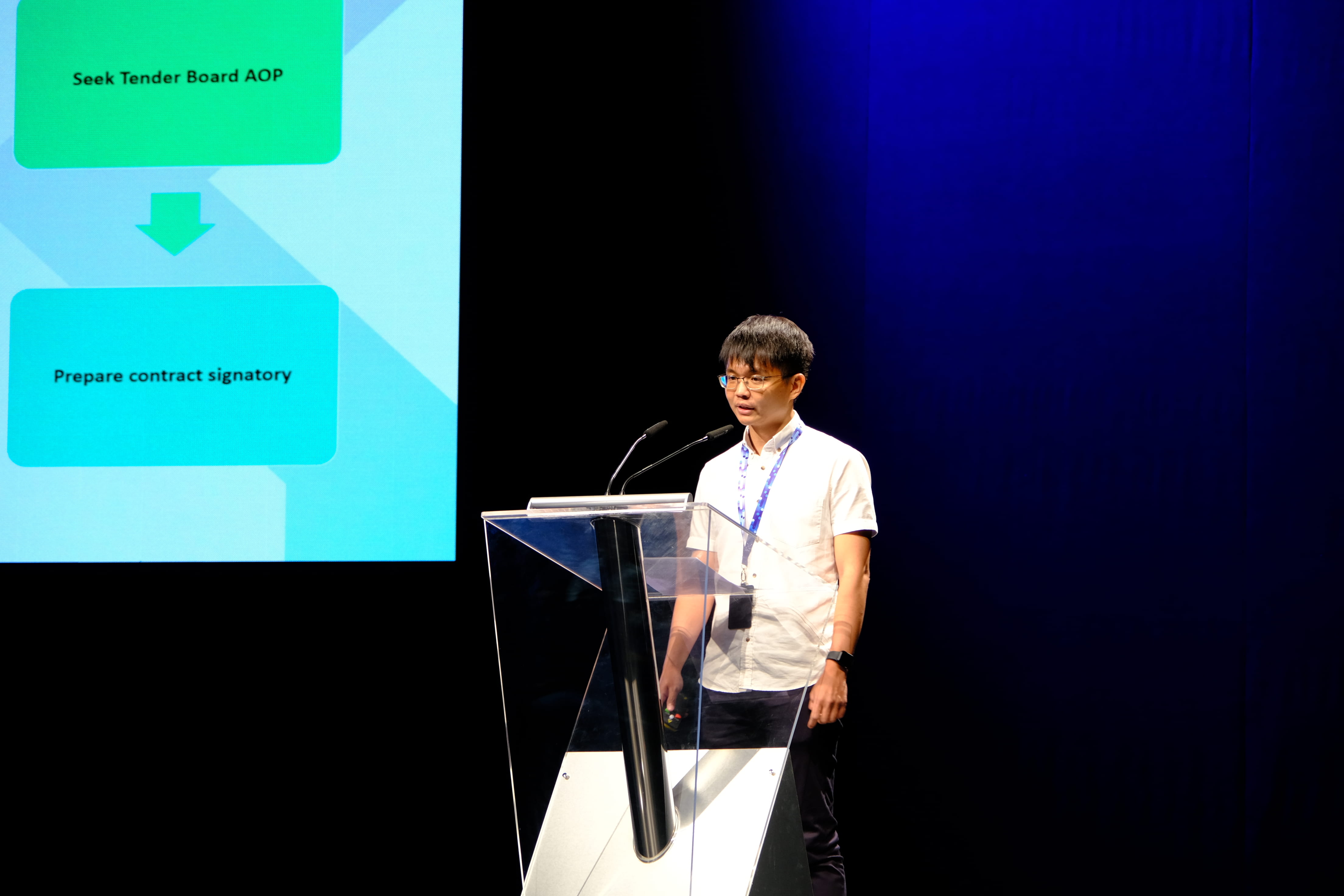 Man making presentation